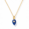 Déva pendant in lapis lazuli and vermeil or solid gold