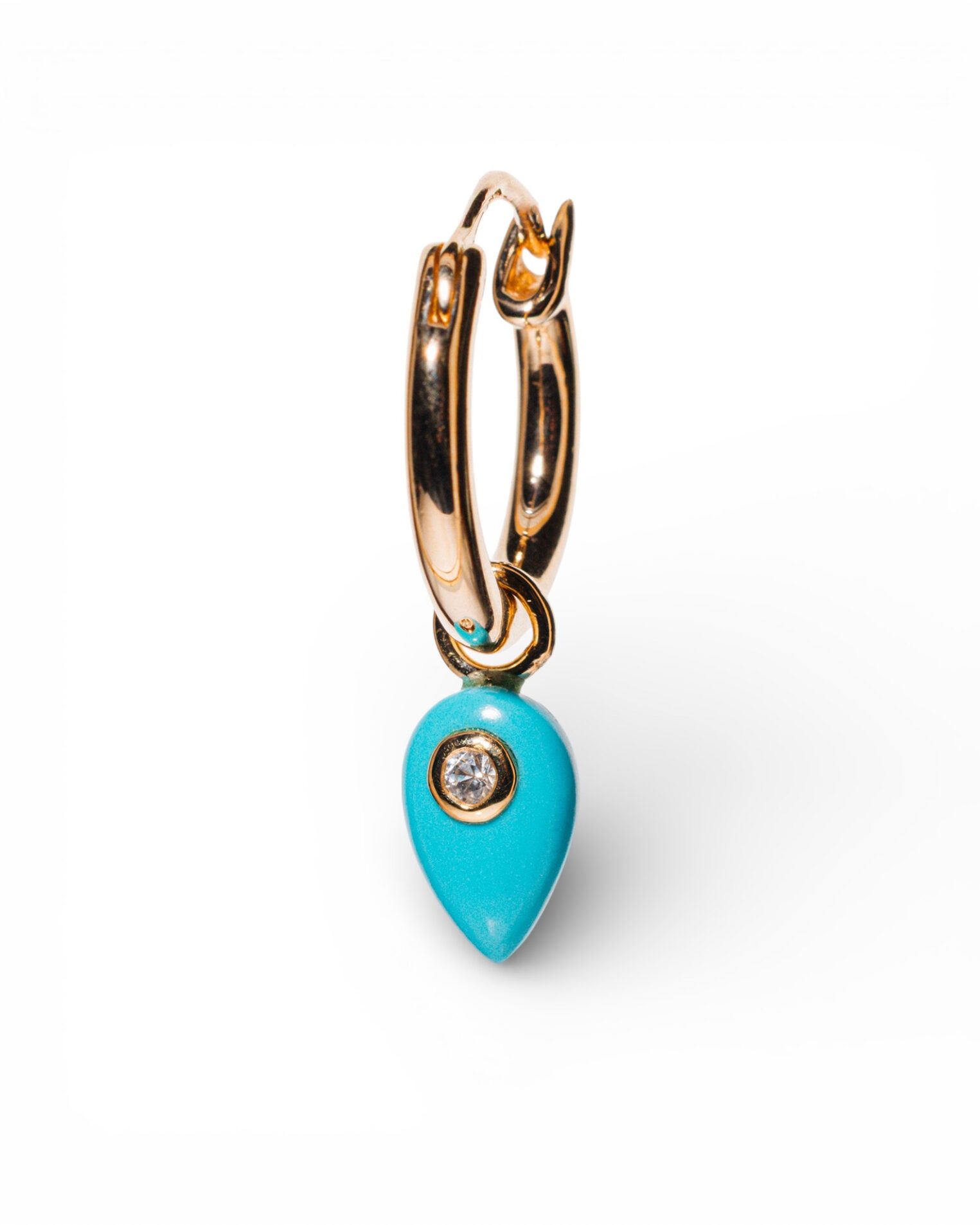 Nissa earring in vermeil and white sapphires (Copie)