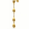 Boucle d'oreille longue Déva en vermeil 18 carats et saphirs blancs
