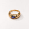 Bague Chakras en vermeil 18 cts martelé et iolite