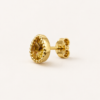 Puce d'oreille Chakras en vermeil 18 cts et citrine orange