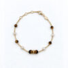 Bracelet Suzanne en vermeil 18 cts, perles et oeil de tigre
