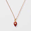 Pendentif Déva en jaspe rouge et vermeil