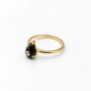 Bague Rhéa onyx, vermeil et saphir blanc