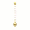 Boucle d'oreille Naos en vermeil 18 carats et saphir blanc