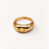 Bague Chakras en vermeil 18 cts martelé et citrine jaune
